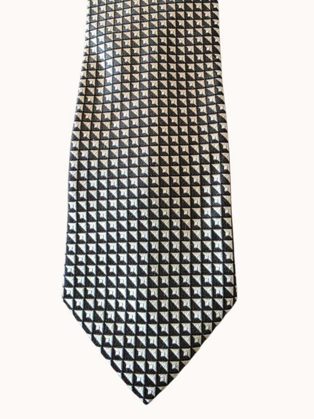 ROBERTO VILLINI Couture Men’s Neck Tie Silk - Hand Made in Italy 60” Geometric